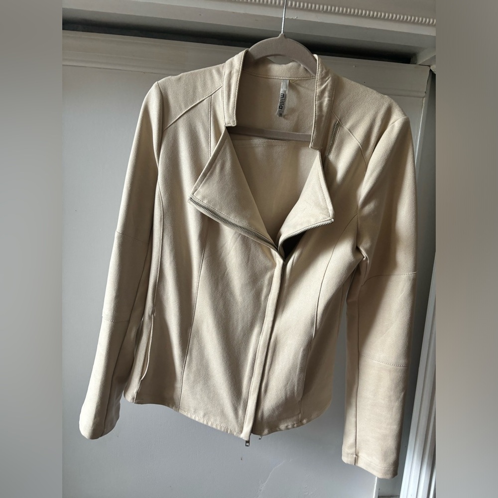 Suede Off Center Jacket